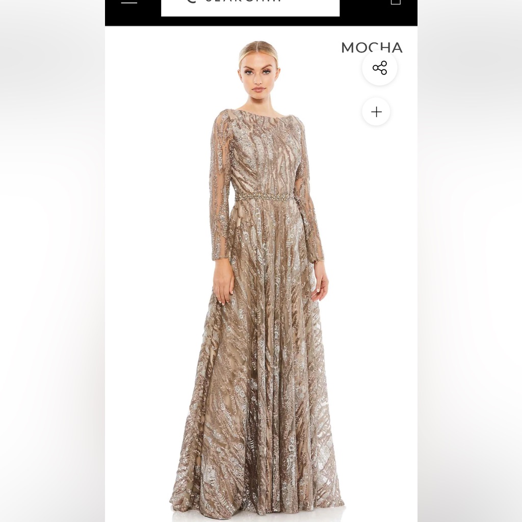 Formal Authentic Mac Duggal Gown In Mocha.